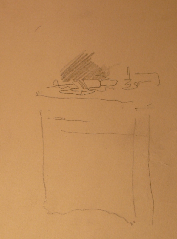 231ch quick sketch corner of a desk (directors Barings Bank/?)